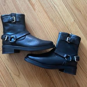All Saints Leather Harness Moto Boot sz 39